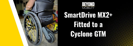 SmartDrive MX2+ Fitted to a Cyclone GTM - Beyond Mobility.