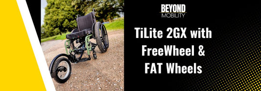 TiLite 2GX + FreeWheel + FAT Wheels - Beyond Mobility.