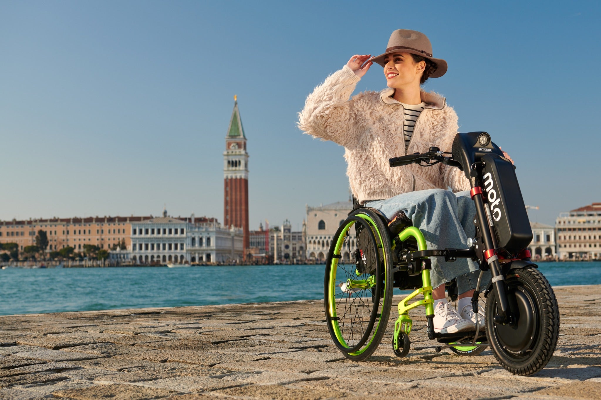 Progeo MotoTronik Front Mounted Power Assist Device | Beyond Mobility