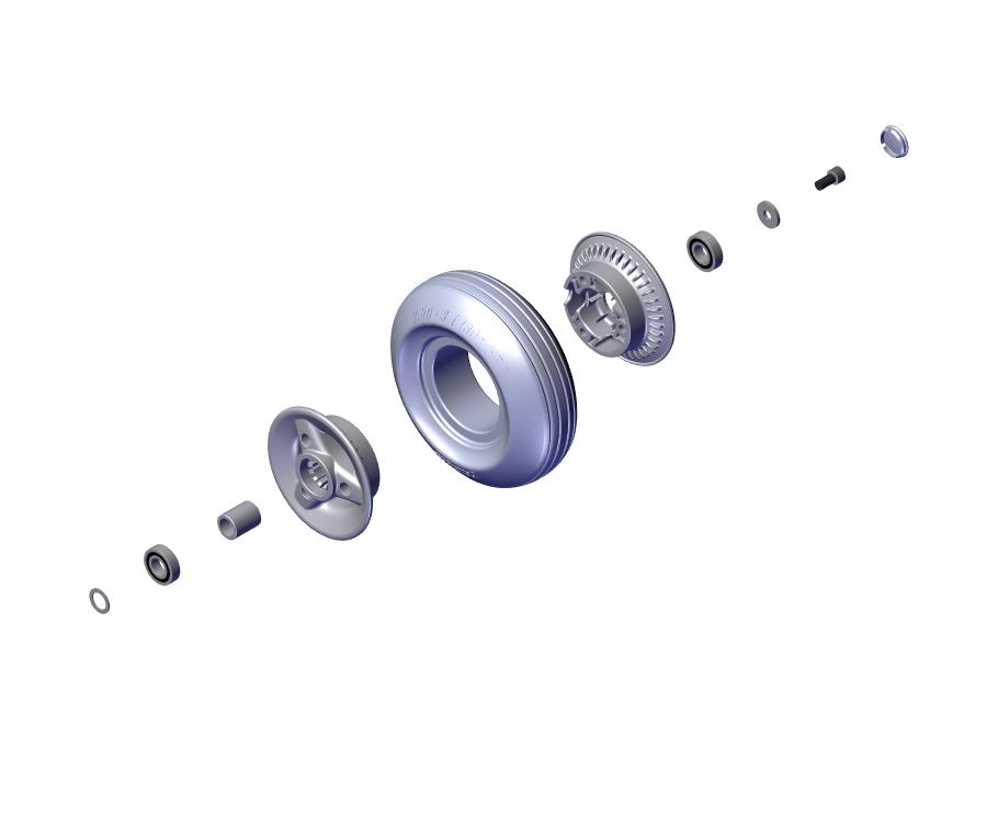 Castor Wheels - 180 x 68 - Beyond Mobility.